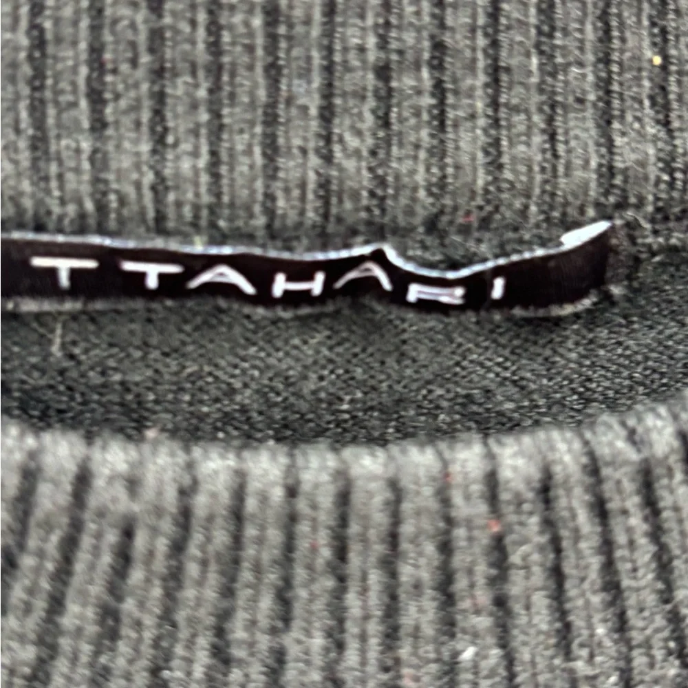 T Tahari Black Sweater with White‎ Dots